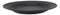 Contemporary Round 11.75"D Matte Black Melamine Extra Large Dinner Plates Set 6