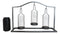 Western Black Arched Metal Stand Decorative Triple Votive Candles Candleholder