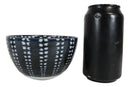 Ebros Gift Made In Japan Stylish Symmetry Contemporary Design 5"Diameter 16oz Porcelain Bowls Set Of 4 For Salad Ramen Pho Soup Cereal Home And Kitchen Decorative Bowl Gift Set (Blue Patterns)