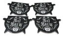 Set Of 4 Wicca Occult Bat Brew Vampire Bats Cauldron Ceramic Cork Coasters