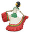 Ebros Dia De Los Muertos Danza De DAMA Red Sugar Skull Lady Dancer Statue 5.25" Tall Day of The Dead Vivas Calacas Figurine