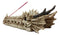 Ancient Fossil Dragon Head Skeleton Incense Burner Statue Prehistoric Dinosaur