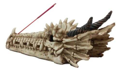 Ancient Fossil Dragon Head Skeleton Incense Burner Statue Prehistoric Dinosaur
