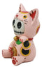 Furry Bones Pink Maneki Neko Skeleton Figurine Lucky Cat Kitten Furrybones Toy