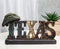 Rustic Western Tooled Leather Texas Word Cowboy Hat Desktop Plaque Figurine
