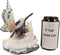 Ebros Winter Butterfly Fairy with White Unicorn On Mushrooms Figurine 6.5" Long