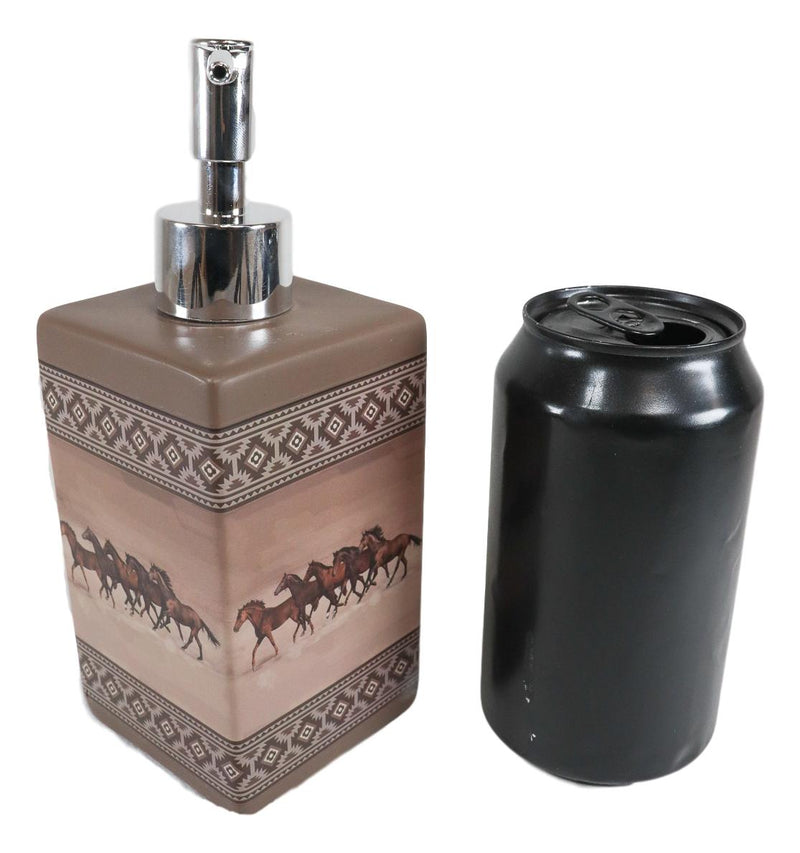 Ebros Western Running Horses With Southwest Navajo Vectors Liquid Soap Pump Dispenser