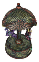 Ebros Eye Of Pandora Three Colorful Flying Dragons Clockwork Musical Carousel Statue