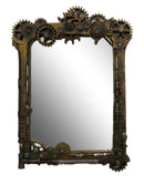 Steampunk Industrial Gears Pipes Bolts Time Travel Wall Decorative Mirror 22"H