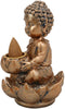 Ebros Little Baby Jizo Buddha Backflow Incense Cone Burner Holder Statue 4.25"H