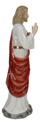 Fine Porcelain Catholic Inspirational Sculpture of The Sacred Heart of Jesus