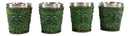 Tree Spirit Forest Dryad Foliage Leaf Pattern Greenman 2oz Shot Glasses Set Of 4