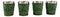 Tree Spirit Forest Dryad Foliage Leaf Pattern Greenman 2oz Shot Glasses Set Of 4