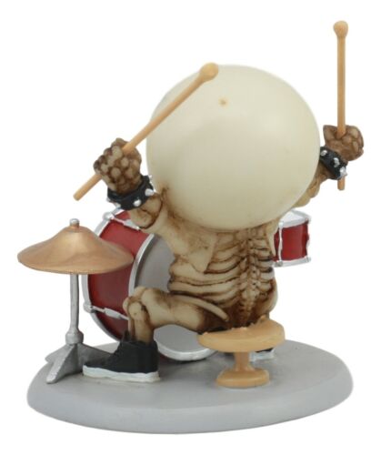 Lightning Lucky The Rock Star Skeleton Drummer Statue 3.5"H Rockband Celebrity