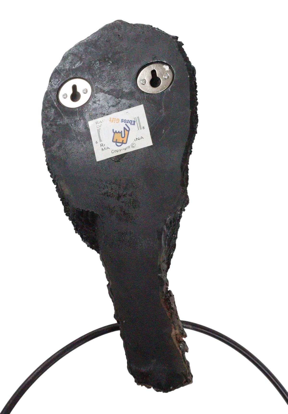 Rustic Western Forest Black Bear Holding Pinecone Branch Hand Towel Holder Ring