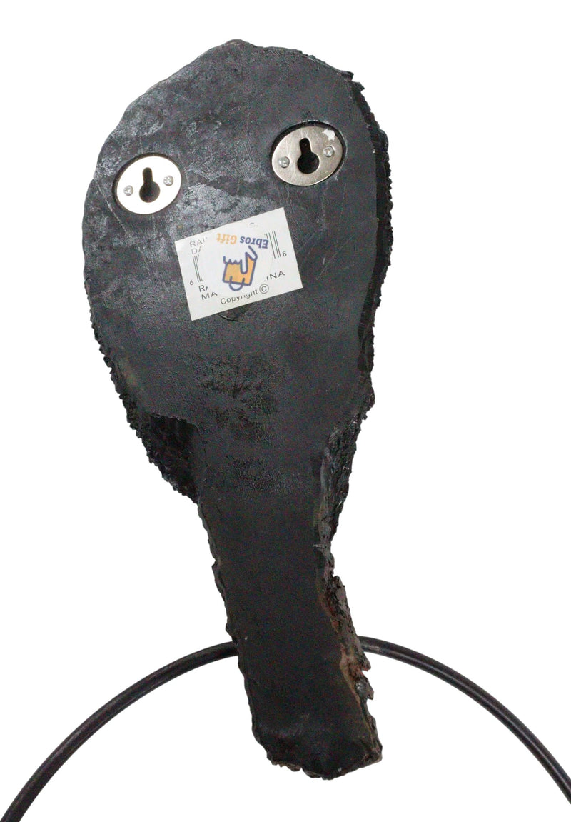 Rustic Western Forest Black Bear Holding Pinecone Branch Hand Towel Holder Ring