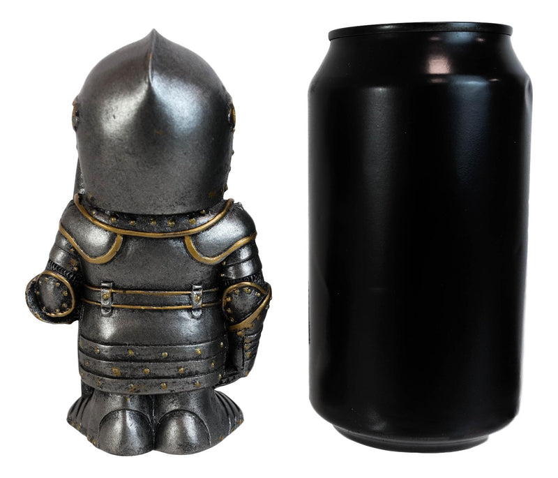 Anime Chibi Medieval Knight Suit Of Armor With Jousting Lance Pike Figurine 4"H