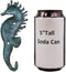 Ebros Verdigris Seahorse Single Wall Mounted Brass Coat Hook Hangers Set of 4