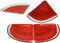 Ebros Gourmet Kitchen Watermelon Slices Shaped Serving Plates or Dish Platters