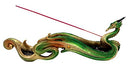 Ebros Gift Chinese Jade Pagoda Green Shenyun Dragon Incense Holder Figurine 13" Long