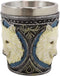 Ebros Full Moon Alpha Wolf 2-Ounce Shot Glass SET OF 2