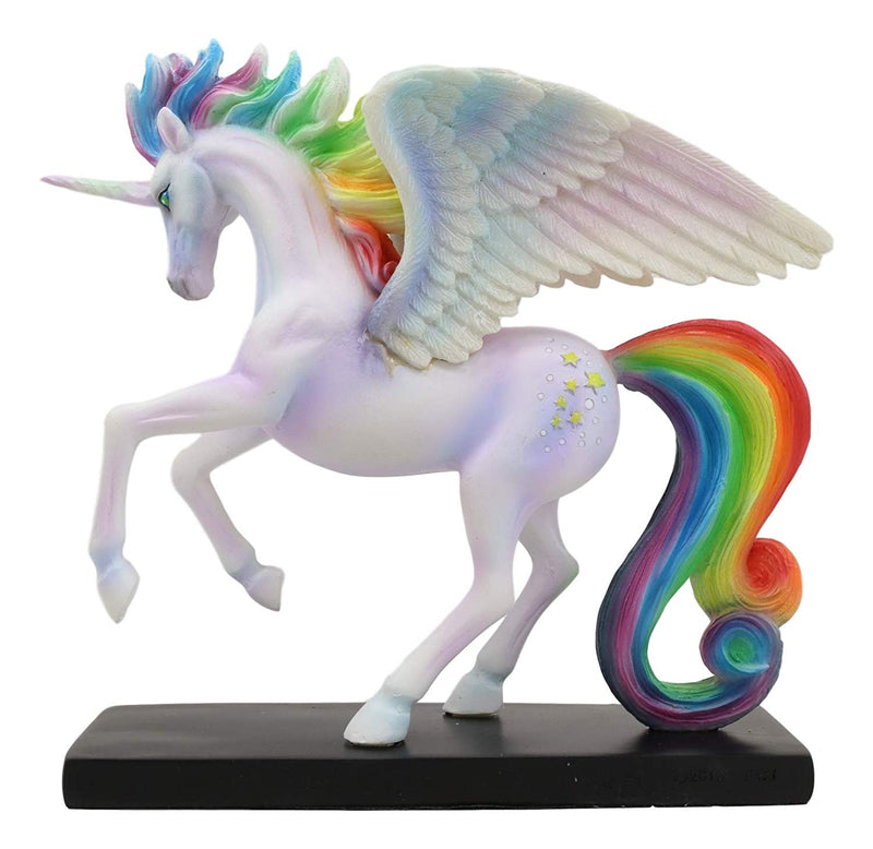 Ebros Rose Khan Fantasy Rainbow Dancer Unicorn Mare Horse Figurine 7"H Statue