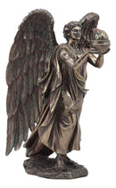 Ebros Archangel Chamuel Statue 9.5"H Angel Chamuel Carrying Holy Flame Figurine