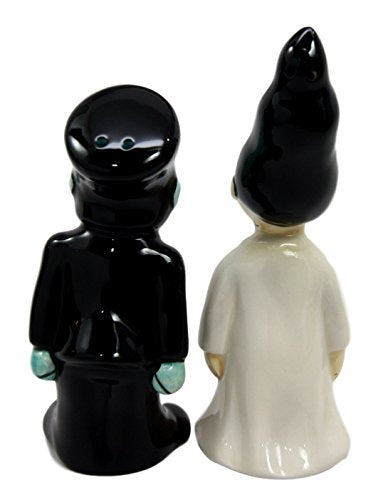 monsters inc salt and pepper shakers Day Of The Dead Mr & Mrs Frankenstein Monster Ceramic Salt Pepper Shakers Figurine Set