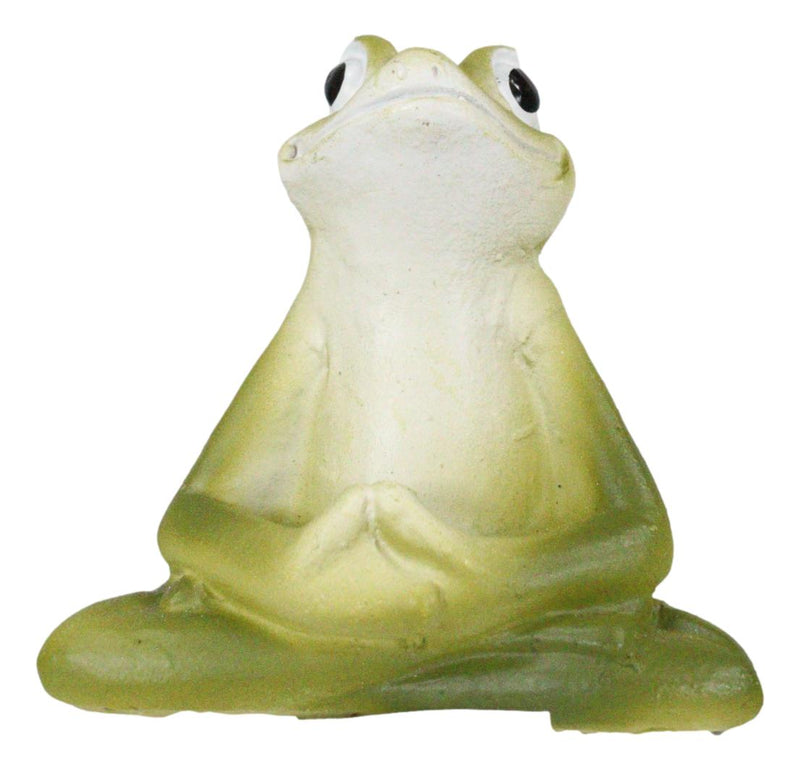 Ebros Zen Garden Inner Peace Yoga Frogs Set of 3 Figurine Collectible