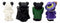 Halloween Frankenstein Witch Mummy Vampire Terror Bears Figurine Set of 4