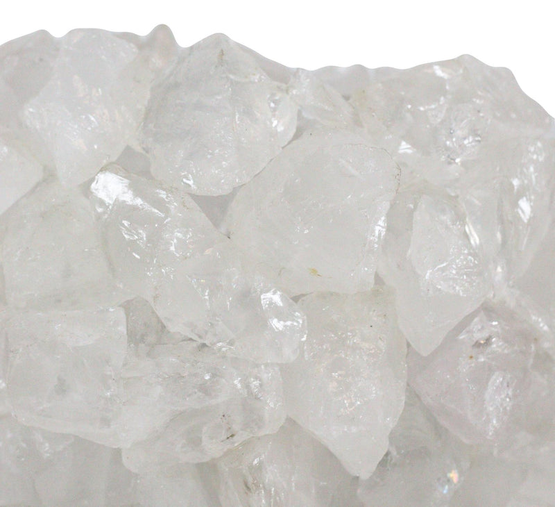 Quartz Crystal Mineral Stone Rocks Floral Vase Contemporary Accent Sculpture