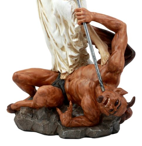 Ebros Large Saint Michaelskirche Archangel Michael Slaying Lucifer Statue 21" Tall Church of Saint Michael Germany Panoramio Landmark