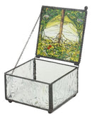 Ebros Louis Comfort Tiffany Northrop Tree of Life Stained Glass Art Jewelry Box