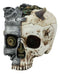 Ebros Steampunk Horned Demon Cyborg Skull Jewelry Box Statue Robotic Bone Devil