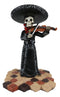 Mariachi Band Lady Skeleton Folk Music Violinist Figurine Day Of The Dead Decor