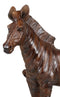 Safari Savanna Grasslands Animal Wildlife Zebra Horse Figurine Faux Wood Finish