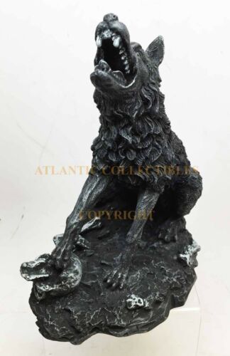 Ebros 6.5 Inch Howling Werewolf with Crushed Skull Statue Figurine