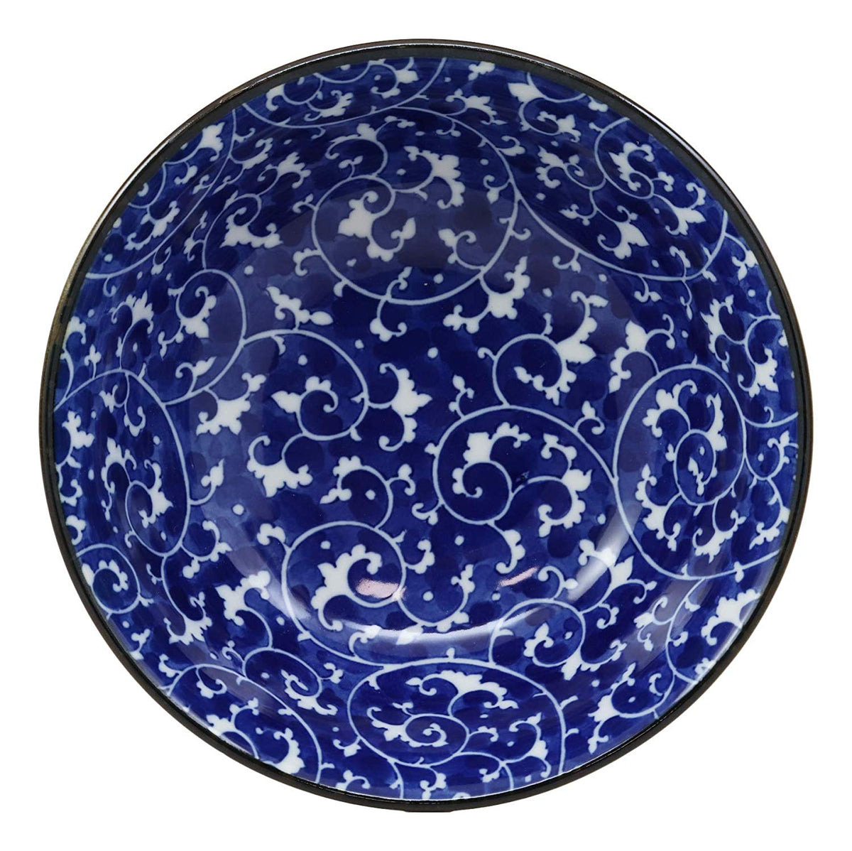 Ebros Ming Style Floral Vines Ceramic Bowls Pack Of 5 Made In Japan 32oz 8"Dia