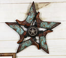 Vintage Rustic Western Lone Star Turquoise Cowboy Boots Wall Decor Plaque 12"H