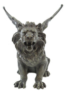 Ebros Gothic Winged Aslan Roaring Lion Battle War Cry Gargoyle Figurine 7"H