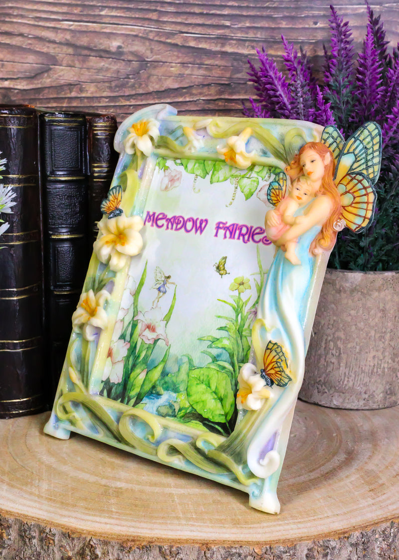 Butterfly Fairy Mother Cradling Baby Fae Desktop Shelf Decorative Picture Frame