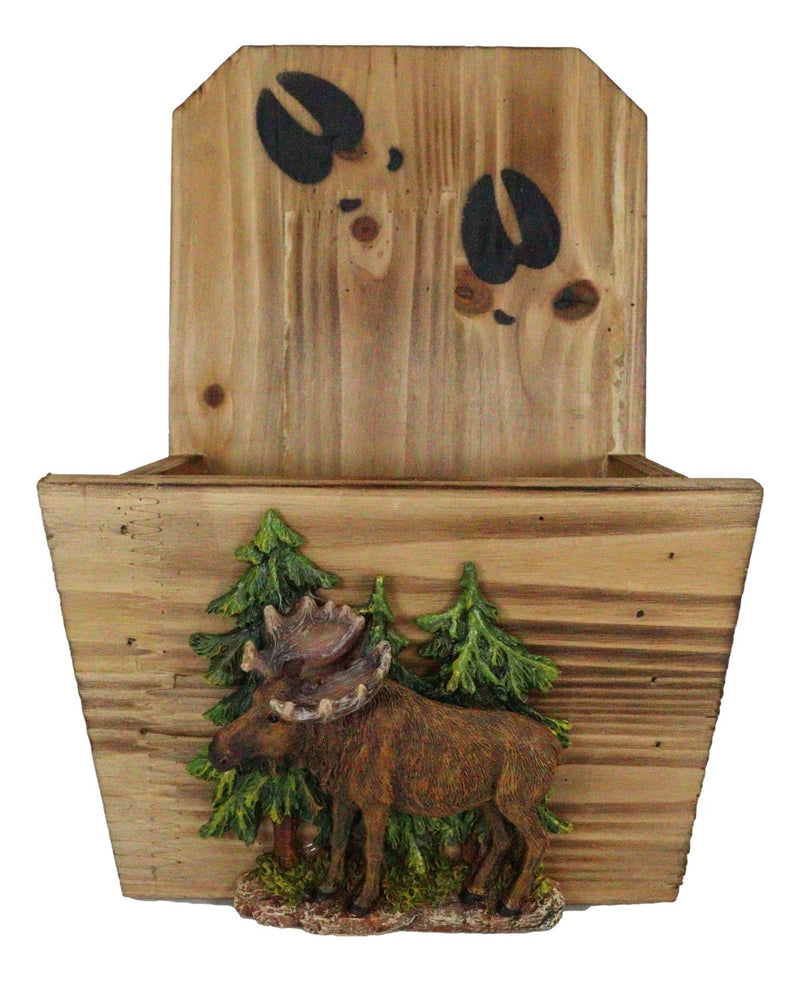 Ebros Western Moose By Pine Trees Forest And Trail Wall Planter Or Mail Holder