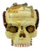 Ebros Severed Steampunk Cyborg Skull Figurine 3"H Robotic Skull With Painted Gear Work