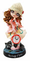 Ebros Dolly Fae Thinking Of You Pink Fairy Holding Alarm Clock With Raccoon Figurine