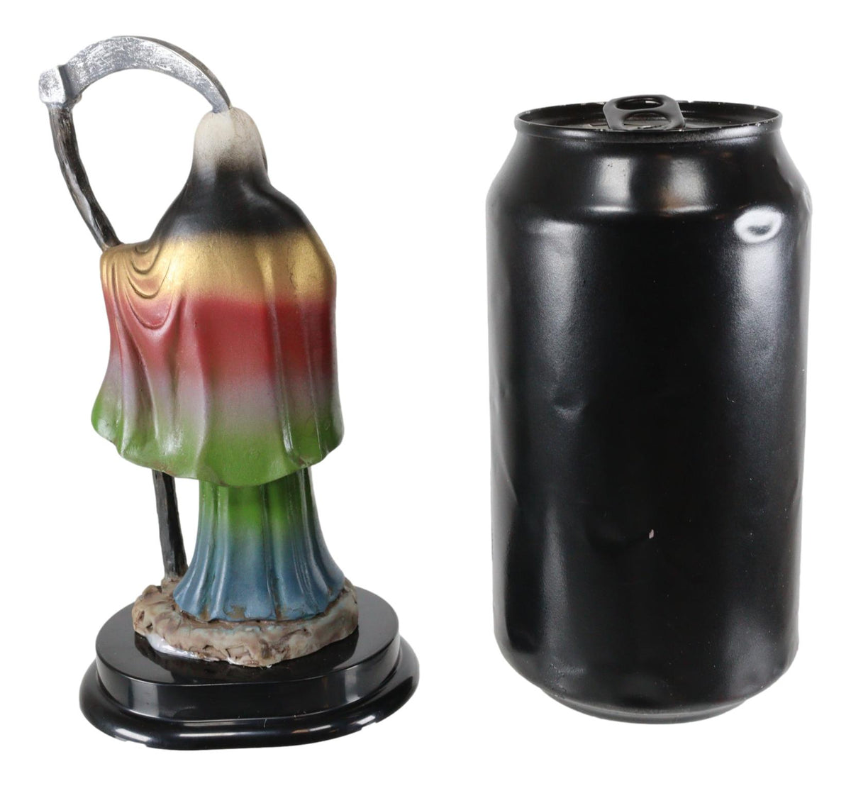 Ebros Gift 5.5"H Rainbow Santa Muerte With Scythe Protection Decorative Figurine - Ebros Gift