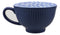 Blue Vintage Victorian Palm Leaves Design Large Porcelain Mug 19oz 5.25"D Set 6