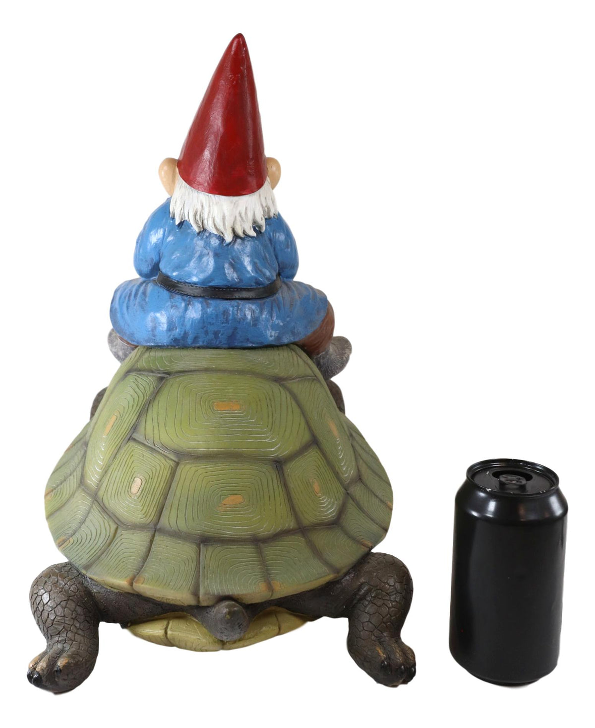 Ebros Large Whimsical Mr. Gnome Riding Faithful Giant Turtle Garden Statue 17.25" Long