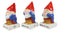 Ebros Gnomes In See Hear Speak No Evil Salt Pepper Shakers & Toothpick Holder