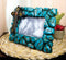 Rustic Western Turquoise Rock Stones With Vintage Cross Photo Picture Frame