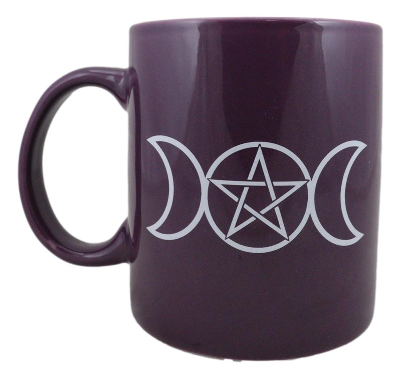 Pack Of 2 Wiccan Triple Goddess Moon Waxing Full Waning Moons Bone China Mugs